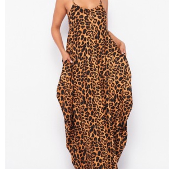 Leopard is in Comfy Maxi Dress - Picture 1 of 5